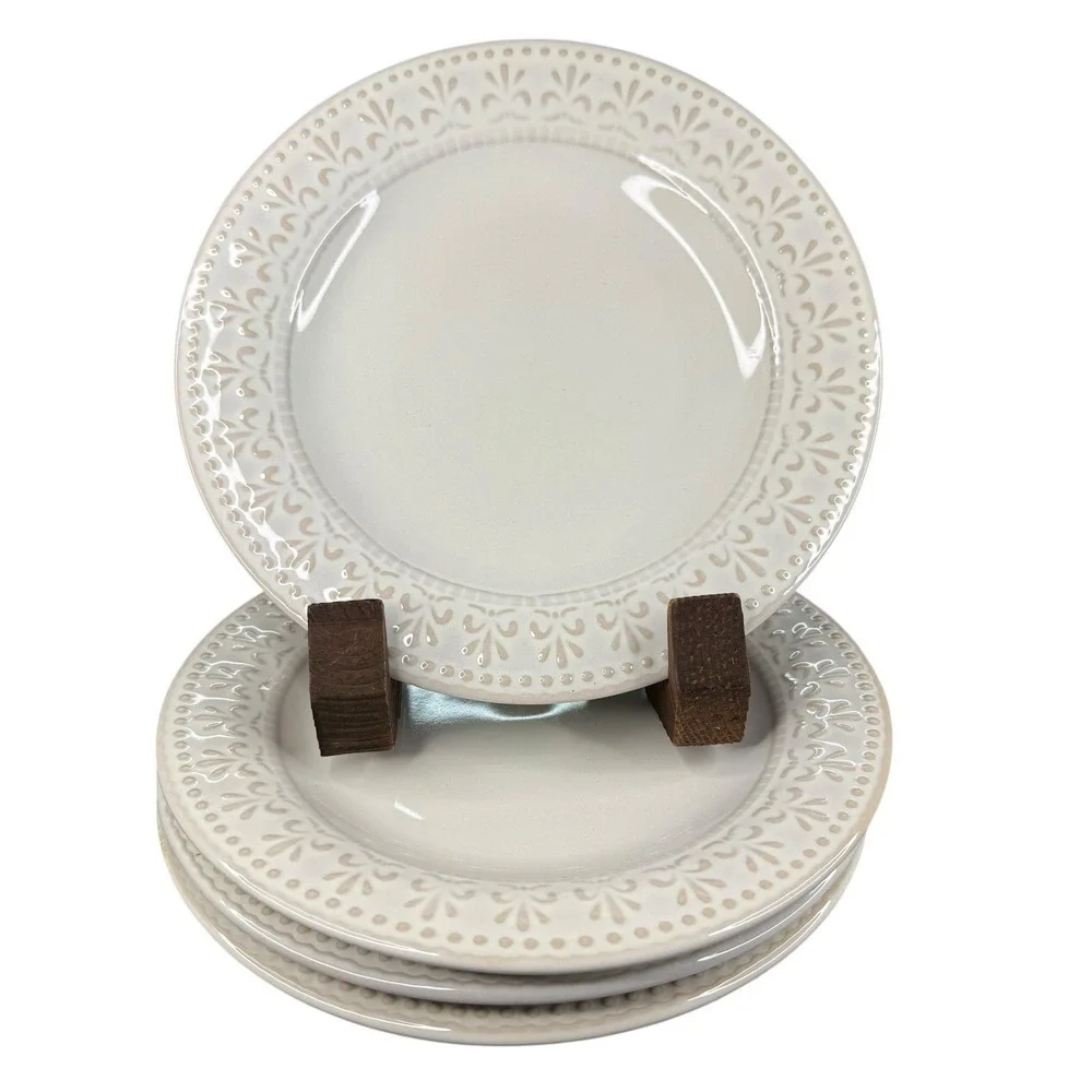 Gibson Embossed Design Salad Plates 8.25